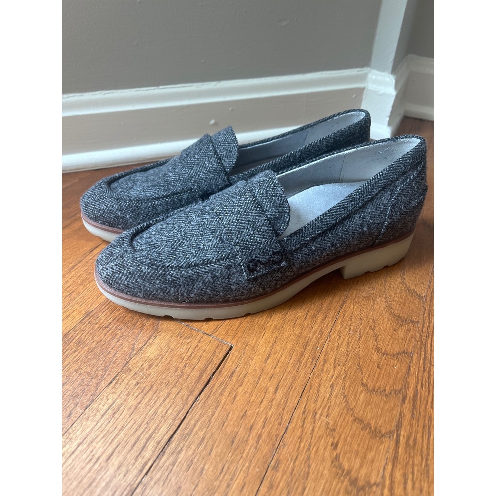 Vionic Cleo Platform Loafer in Gray Tweed‎ Size 10